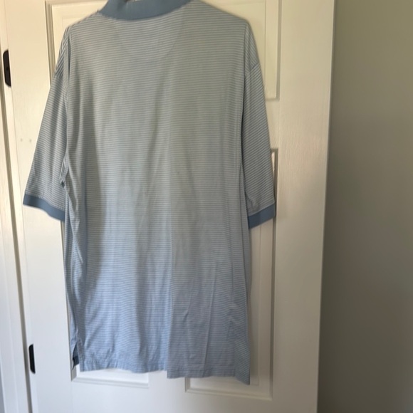 Classic Blue/White Stripes Polo Shirt for Everyday Comfort size L - Picture 5 of 5